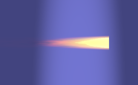 Rocket Exhaust Effect in 2D